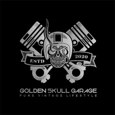 GOLDEN SKULL GARAGE, PURE VINTAGE LIFESTYLE, ESTD 2020