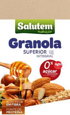SALUTEM NUTRIÇÃO GRANOLA SUPERIOR INTEGRAL 0% AÇUCAR ADICIONADO LIGHT ALTO TEOR EM FIBRA ALTO TEOR DE PROTEÍNA
