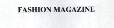 FASHION MAGAZINE