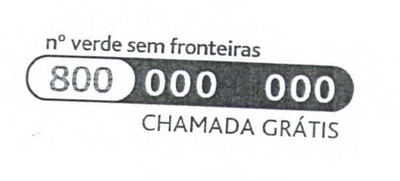 Nº VERDE SEM FRONTEIRAS 800 000 000 CHAMADA GRÁTIS
