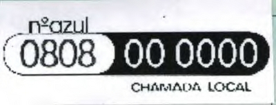 N AZUL 0808 00 0000 CHAMADA LOCAL