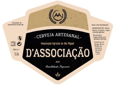 CERVEJA ARTESANAL D' ASSOCIAÇÃO ASSOCIAÇÃO AGRÍCOLA DE S. MIGUEL ALE QUALIDADE SUPERIOR