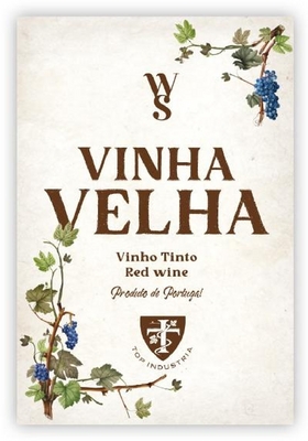 WS VINHA VELHA VINHO TINTO RED WINE PRODUTO DE PORTUGAL TOP INDUSTRIA