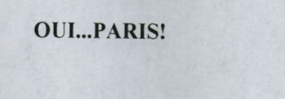 OUI ... PARIS!