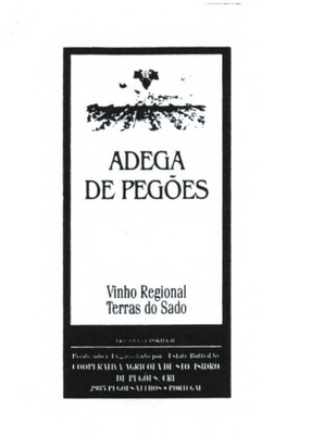 ADEGA DE PEGÕES - VINHO REGIONAL TERRAS DO SADO