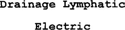 DRAINAGE LYMPHATIC ELECTRIC