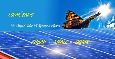 SOLAR BASIC, THE CHEAPEST SOLAR PV SYSTEMS IN ALGARVE, CHEAP - SMALL - QUICK