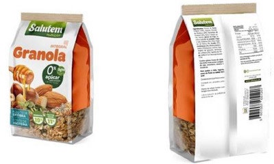 SALUTEM NUTRIÇÃO INTEGRAL GRANOLA 0% AÇUCAR ADITIVADO LIGHT ALTO TEOR DE FIBRA FONTE DE PROTEINA