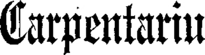 CARPENTARIU