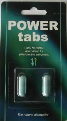 POWERTABS 100% NATURAL APHRODISIAC FOR PLEASEURE AND ENJOYMENT THE NATURAL ALTERNATIVE