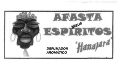 AFASTA MAUS ESPIRITOS DEFUMADOR AROMÁTICO HANAJARA