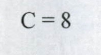 C = 8