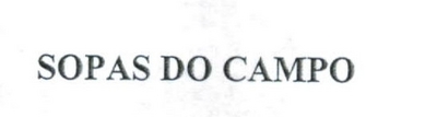 SOPAS DO CAMPO