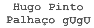 HUGO PINTO PALHAÇO GUGU