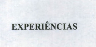 EXPERIÊNCIAS