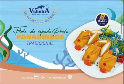VIDINHA; A COZINHAR PARA SI; SELECIONADOS GOURMET; FILETES DE ESPADA PRETO; PANADINHOS; TRADICIONAL