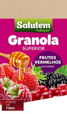 SALUTEM NUTRIÇÃO GRANOLA SUPERIOR FRUTOS VERMELHOS NATURAIS FONTE DE FIBRA