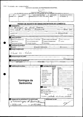 DOMINGOS DA SENHORINHA