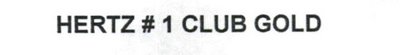 HERTZ # 1 CLUB GOLD