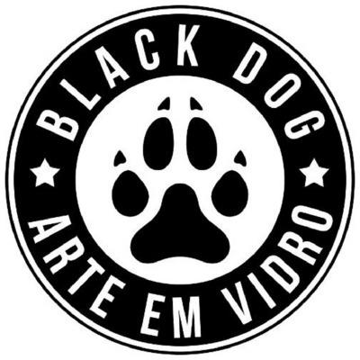 BLACK DOG ARTE EM VIDRO